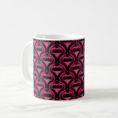 Retro Cool-Mok, helder roze Koffiemok (Voorkant links)