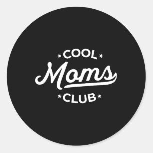 Retro Cool Moms Club Familie Grappige Mama Pocket  Ronde Sticker