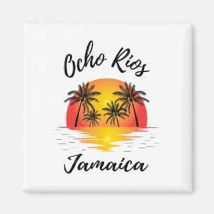 Retro Cool Ocho Rios Stranden zonsondergang Novel Magneet