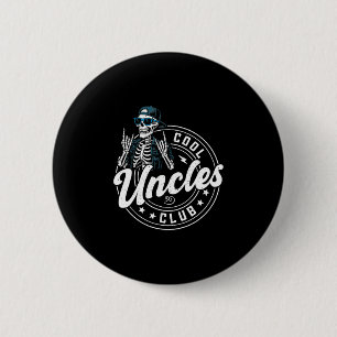 Retro Cool Ooms Club Grappig Skelet Nieuwe Oom Ik Ronde Button 5,7 Cm