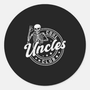 Retro Cool Ooms Club Grappige Nieuwe Oom Mannen Sk Ronde Sticker