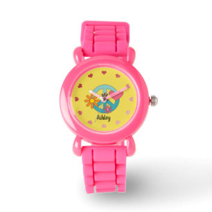 Retro Cool Peace Sign Personalized Horloge