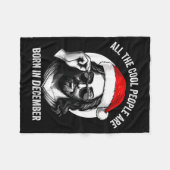 Retro Cool People Are Born In December Christian C Fleece Deken (Voorkant (Horizontaal))