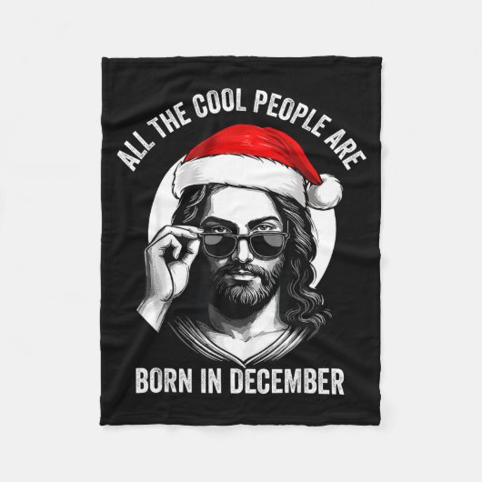 Retro Cool People Are Born In December Christian C Fleece Deken (Voorkant)