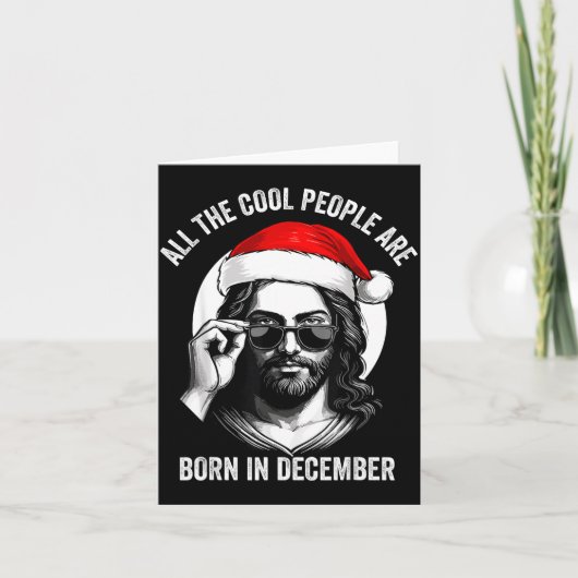 Retro Cool People Are Born In December Christian C Kaart (Voorkant)