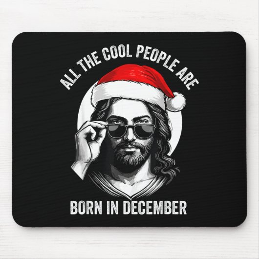 Retro Cool People Are Born In December Christian C Muismat (Voorkant)