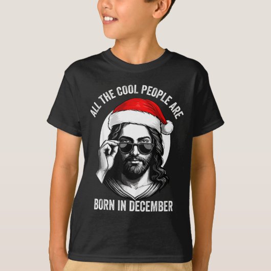 Retro Cool People Are Born In December Christian C T-shirt (Voorkant)