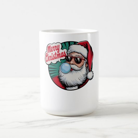 Retro  Cool Santa Claus Christmas Koffiemok (Center)