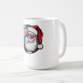 Retro  Cool Santa Claus Christmas Koffiemok (Voorkant rechts)