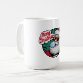 Retro  Cool Santa Claus Christmas Koffiemok (Voorkant links)
