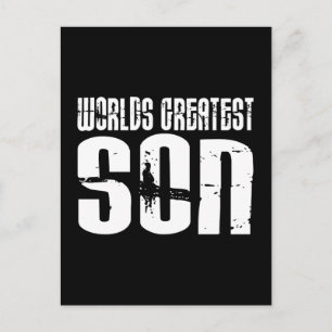 Retro Cool Sons World's Greatest Son Briefkaart