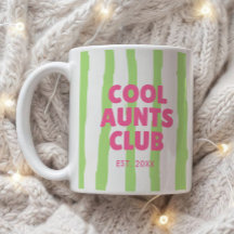 Retro "Cool Tantes Club" Gestreept Aangepaste Opri