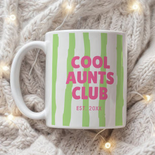 Retro "Cool Tantes Club" Gestreept Aangepaste Opri Koffiemok