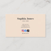 Retro Cool Trendy Kleurrijke Rainbow Social Media Visitekaartje (Achterkant)