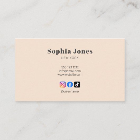 Retro Cool Trendy Kleurrijke Rainbow Social Media Visitekaartje (Achterkant)