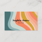 Retro Cool Trendy Kleurrijke Rainbow Social Media Visitekaartje (Voorkant)