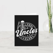 Retro Cool Uncles Club Funny New Uncle Men Skeleto Kaart (Voorkant)