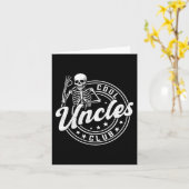 Retro Cool Uncles Club Funny New Uncle Men Skeleto Kaart (Gele Bloem)