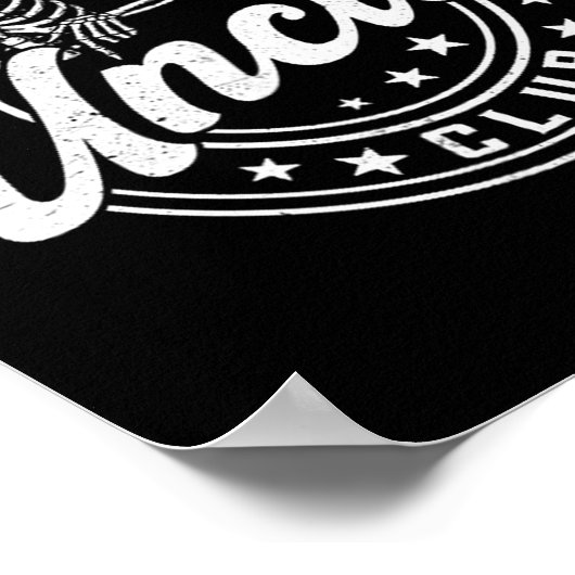 Retro Cool Uncles Club Funny New Uncle Men Skeleto Poster (Hoek)