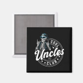 Retro Cool Uncles Club Funny Skeleton New Uncle Me Magneet (Voorkant / Achterkant)