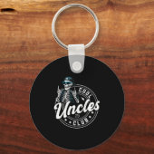 Retro Cool Uncles Club Funny Skeleton New Uncle Me Sleutelhanger (Voorkant)