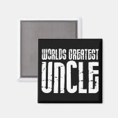  Retro Cool Uncles: 's Werelds grootste oom Magneet (Voorkant / Achterkant)