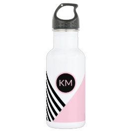Retro Cool Vibe Monogram Stripes Color Block Waterfles