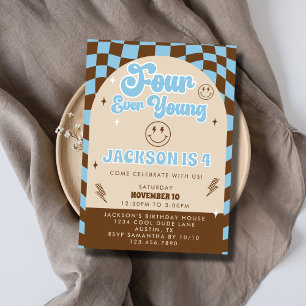 Retro Cool Vier keer Voor altijd Jonge Jongens 4e  Kaart
