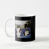 Retro Cool Zonnebril Kat Drinkt Bier Kat Meme Ca Koffiemok (Links)