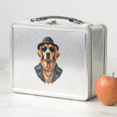 Retro Coole Goud Retriever Hond met Zonnebril op (In situ)