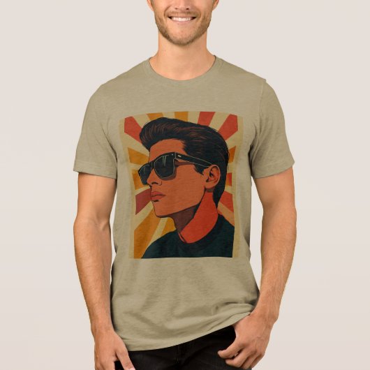 Retro Coole Kerel Tri-Blend Shirt (Voorkant)