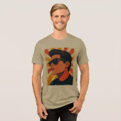 Retro Coole Kerel Tri-Blend Shirt (Voorkant volledig)