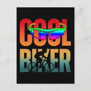 Retro Coole Motorrijder Briefkaart
