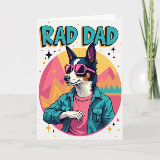 Retro Coole Vaderdagkaart Kaart (Voorkant)