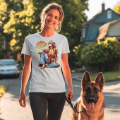 Retro Coole Vibes Hippie Meisje Tri-Blend Shirt