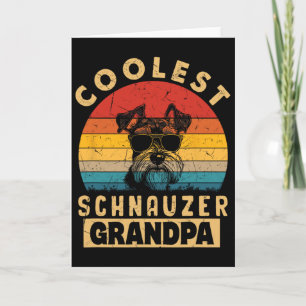 Retro Coolste Schnauzer Opa Grappige Cadeaus Hond Kaart