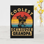 Retro Coolste Schnauzer Opa Grappige Cadeaus Hond Kaart (Gele Bloem)