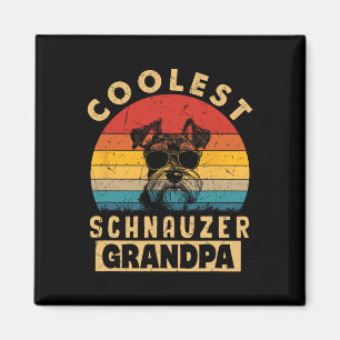 Retro Coolste Schnauzer Opa Grappige Cadeaus Hond Magneet