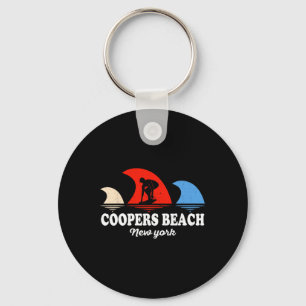 Retro Coopers Beach New York surfen Sleutelhanger