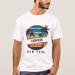 Retro Coopers Beach New York Surfplank Surfen _1 T-shirt
