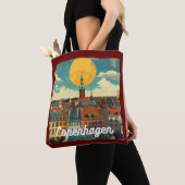 Retro Copenhagen Skyline Tote Bag (Dichtbij)
