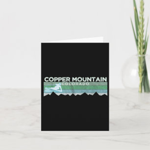 Retro Copper Mountain, Colorado noodlijdend skiën Kaart
