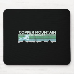 Retro Copper Mountain, Colorado noodlijdend skiën Muismat