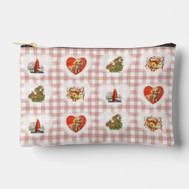 Retro  Coquette Baby Animals Gingham Etui