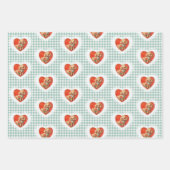 Retro  Coquette Baby Animals Gingham Inpakpapier Vel (Voorkant 2)