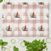 Retro Coquette Baby Dieren Cat Gingham Theedoek (Gevouwen)