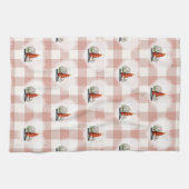 Retro Coquette Baby Dieren Cat Gingham Theedoek (Horizontaal)