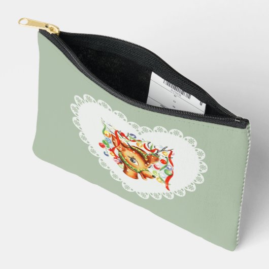 Retro  Coquette Baby Dieren Deer Gingham Etui (Open)