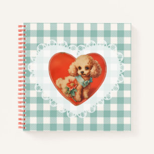 Retro Coquette Baby Dieren Dog Gingham Notitieboek