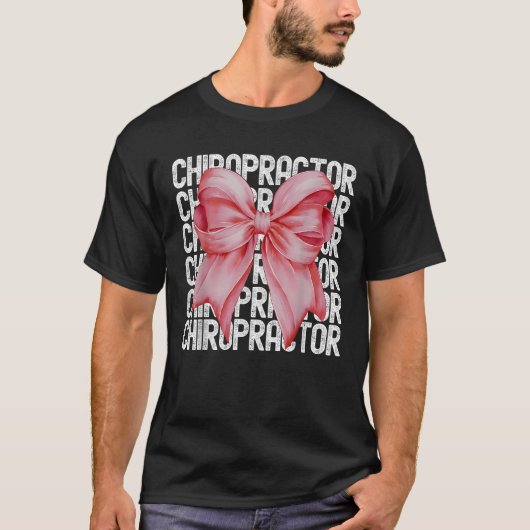 Retro Coquette Bow Chiropractor Wervelkolom Doctor T-shirt (Voorkant)